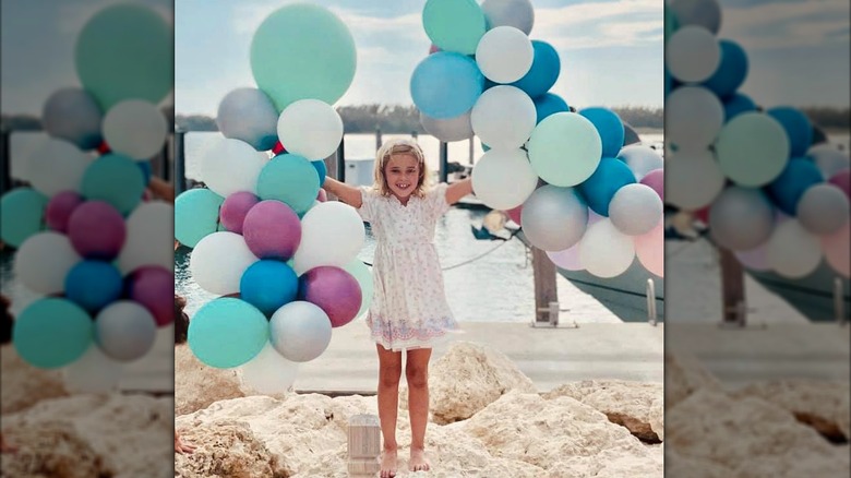 Princess Leonore celebrates her 7th birthday at the beach in Miami (2021)