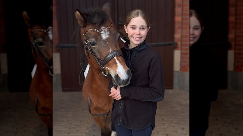 Princess Leonore poses with her pet horse, Haidi (2025)