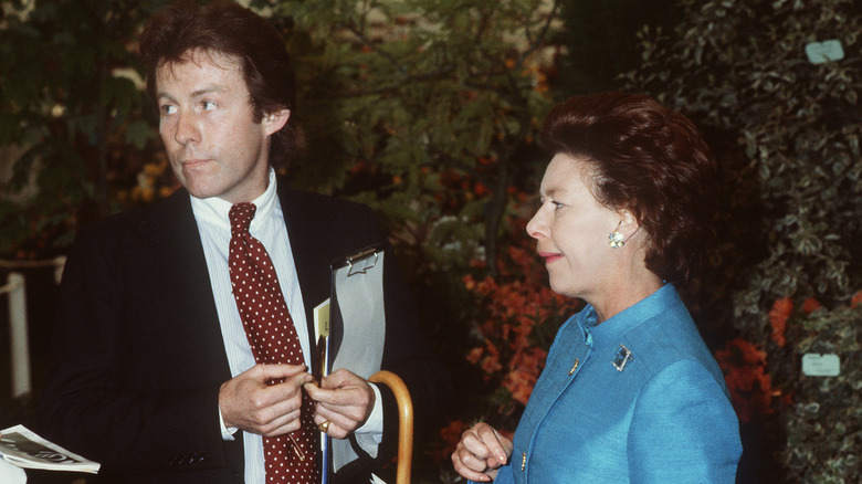 Princess Margaret and Roddy Llewellyn at event 