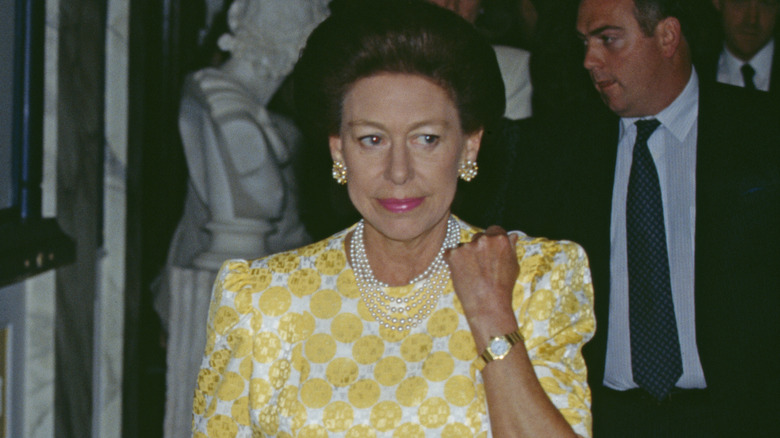 Princess Margaret in yellow dress