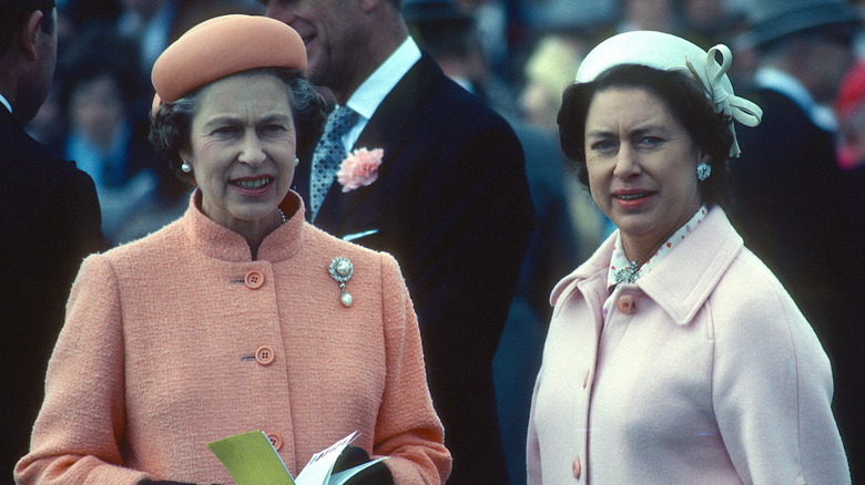 Princess Margaret and Queen Elizabeth II at an event