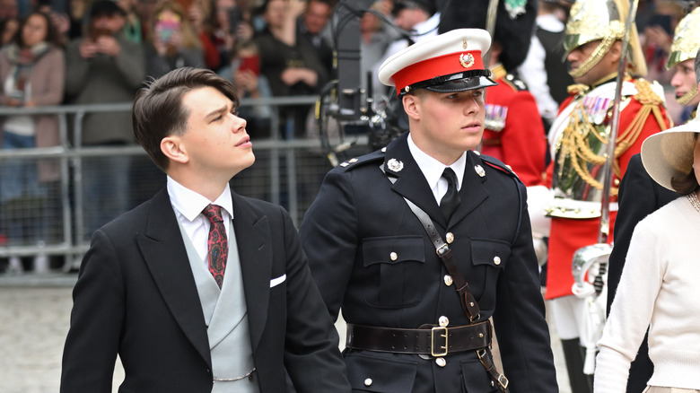 Sam and Arthur walking 