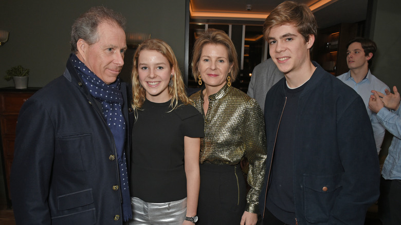 Margarita Armstrong-Jones with parents and brother