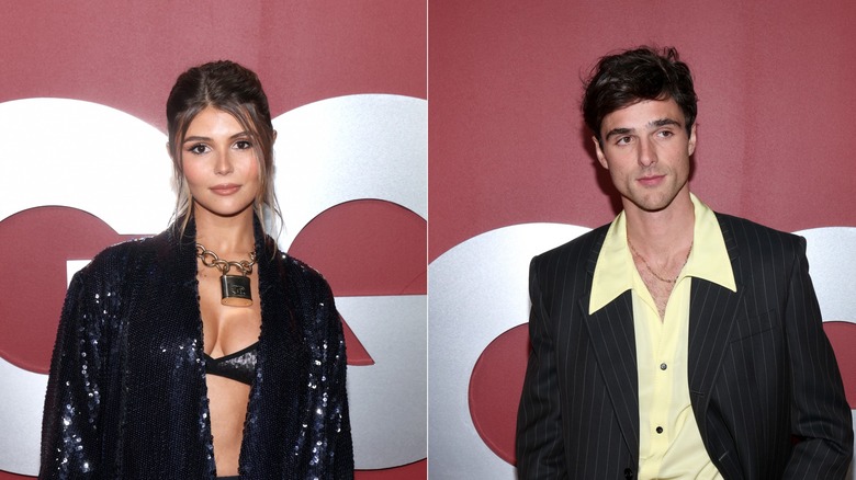 A split image of Jacob Elordi and Olivia Jade Giannulli