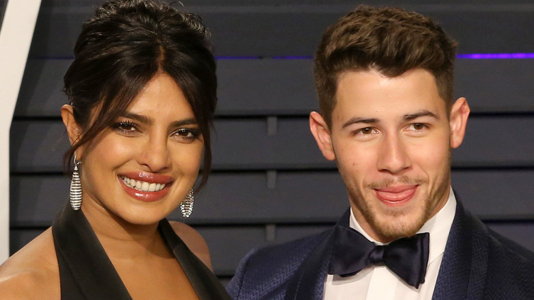 Priyanka Chopra and Nick Jonas smiling