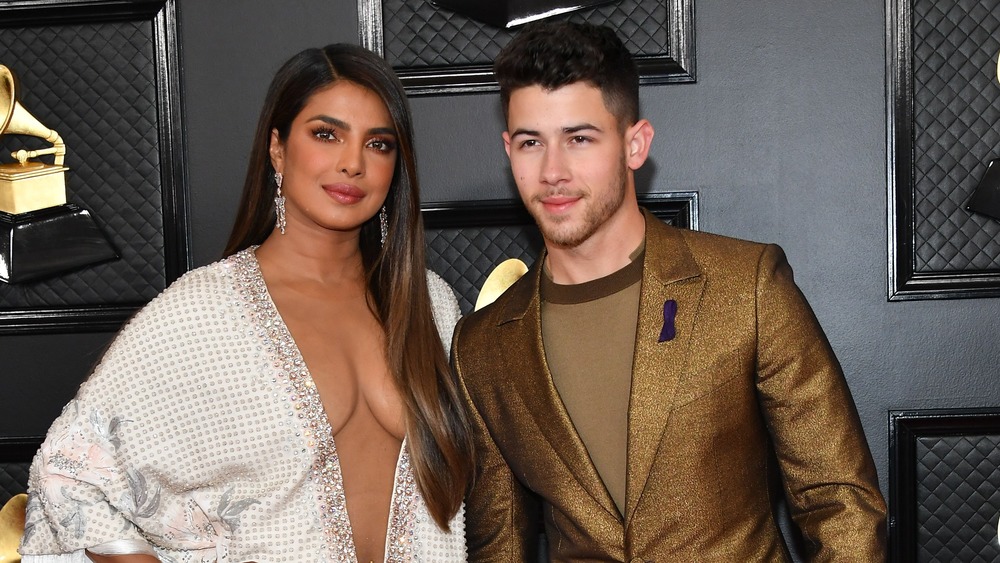 Priyanka Chopra and Nick Jonas smile