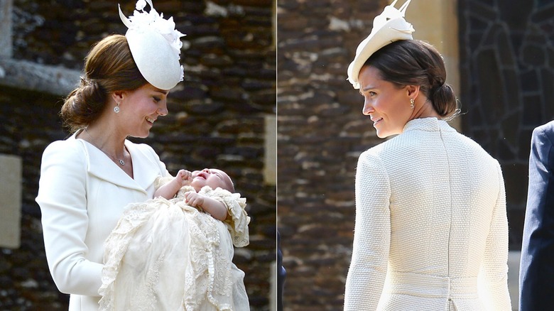 Pippa Middleton and Kate Middleton at Princess Charlotte's christening