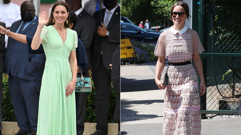 Kate and Pippa Middleton in Self-Portrait dresses 