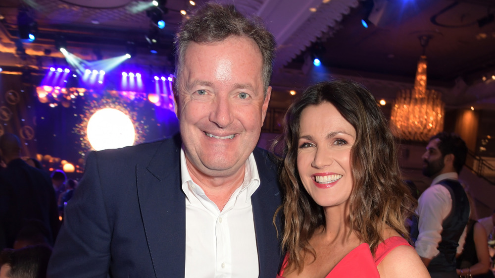 Piers Morgan and GMB co-host Susannah Reid smiling