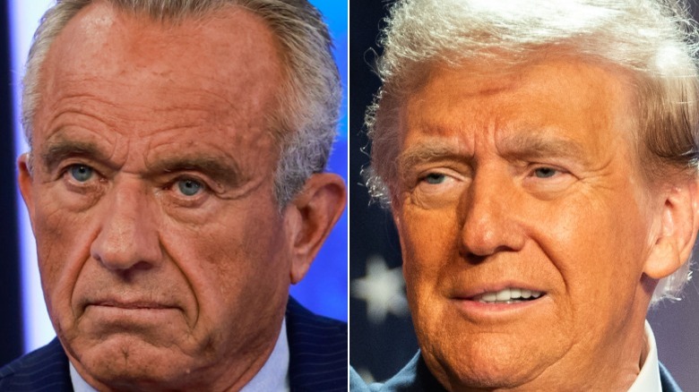 RFK Jr. and Donald Trump's orange complexions pictured next to each other