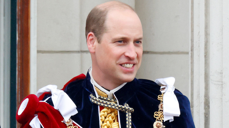 Prince William smiling in robes