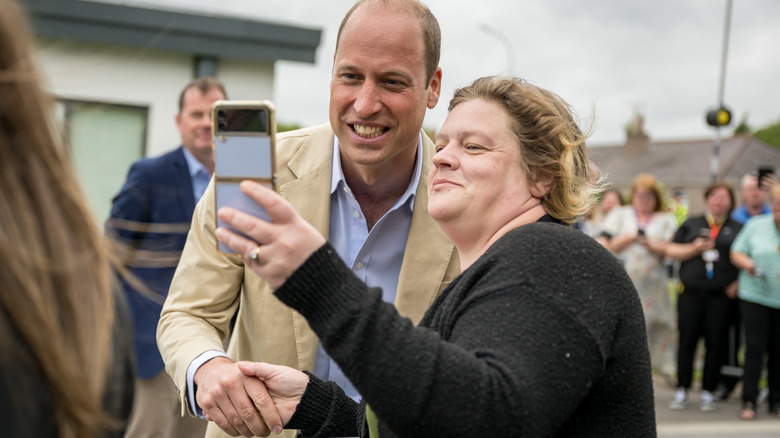 Prince William posing for selfie