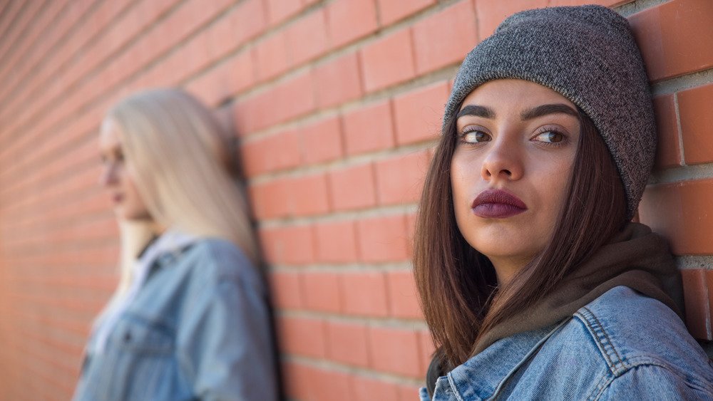 Two girls outside