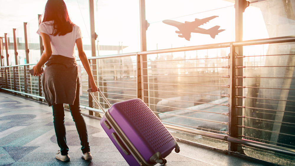 Woman in airport