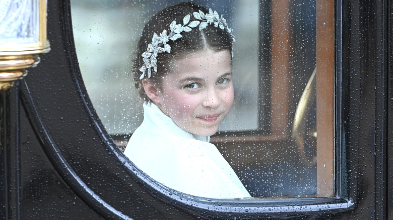 Princess Charlotte staring out the window