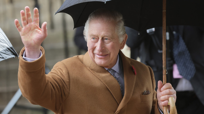 King Charles waving