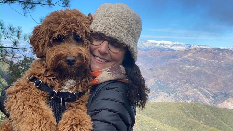 Julia Louis-Dreyfus with dog George