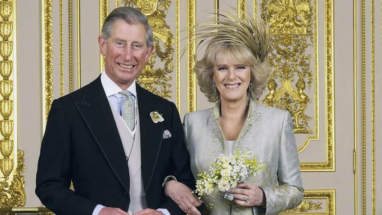 Camilla Parker Bowles and King Charles III smiling 