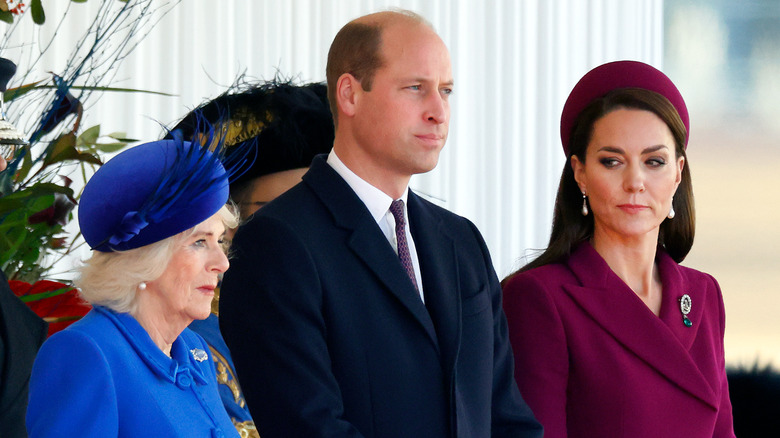 Queen Camilla, Prince William and Kate Middleton