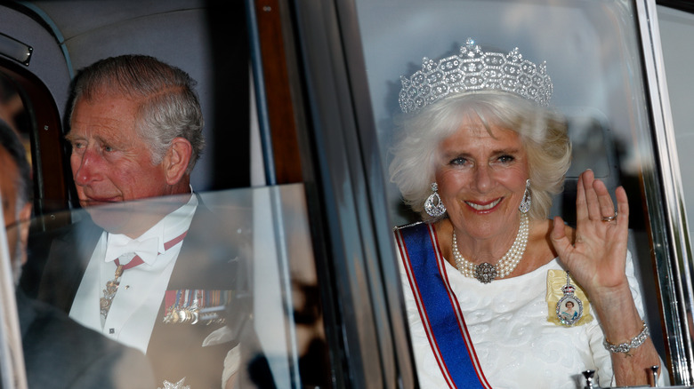 Camilla waving 