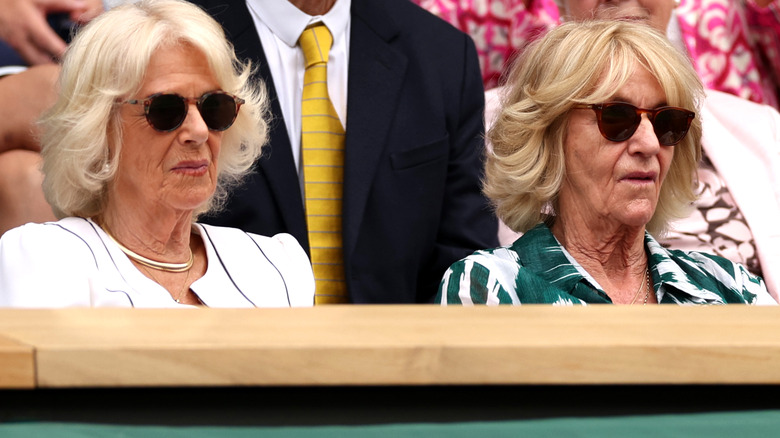 Queen Camilla and Annabel Elliot in the Royal Box at Wimbledon