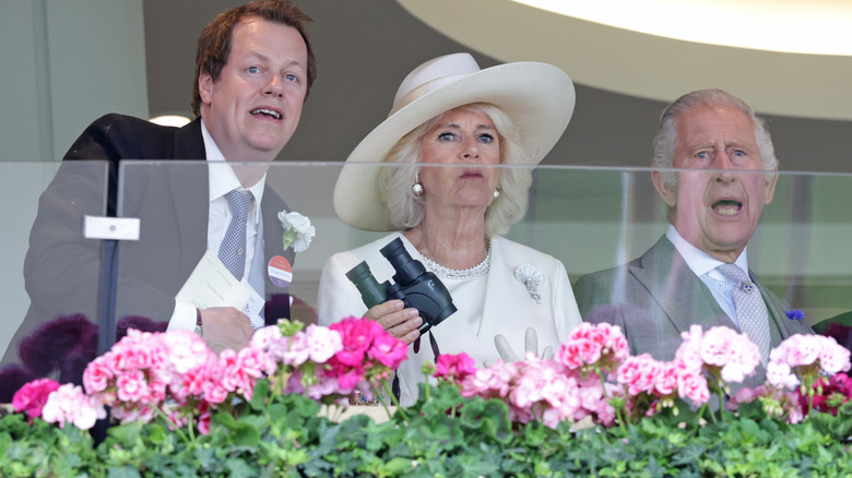 Tom Parker Bowles, Queen Camilla, and King Charles at the Royal Ascot