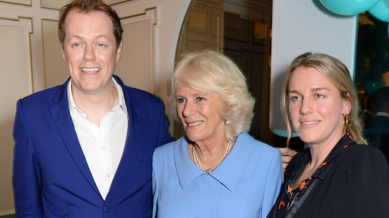 Camilla with her son Tom and her daughter Laura