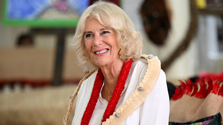 Queen Camilla smiling