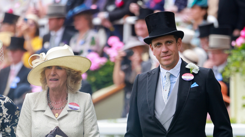 Annabel Elliot and son Ben Elliot