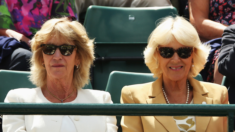 Annabel Elliot and Camilla at tennis match