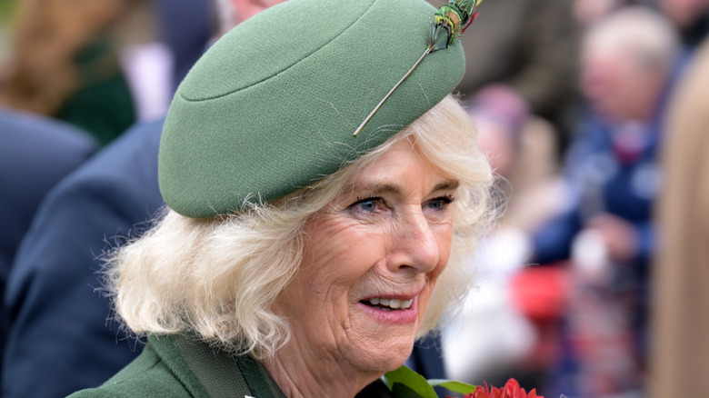 Queen Camilla smiling