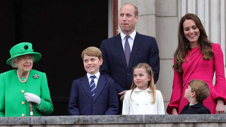 The royal family posing 