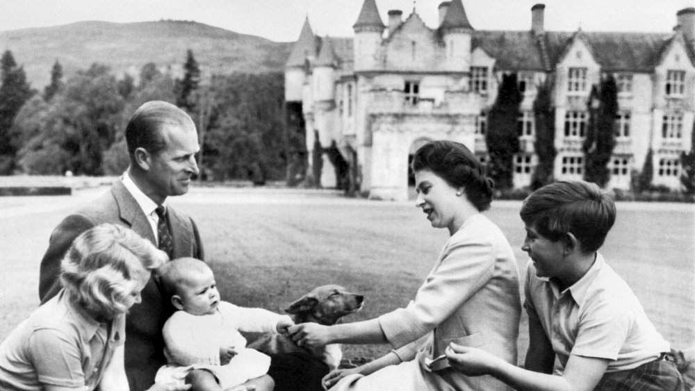 Queen Elizabeth and her family at Balmoral Castle