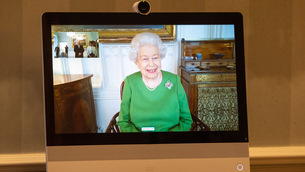 Queen Elizabeth on video call