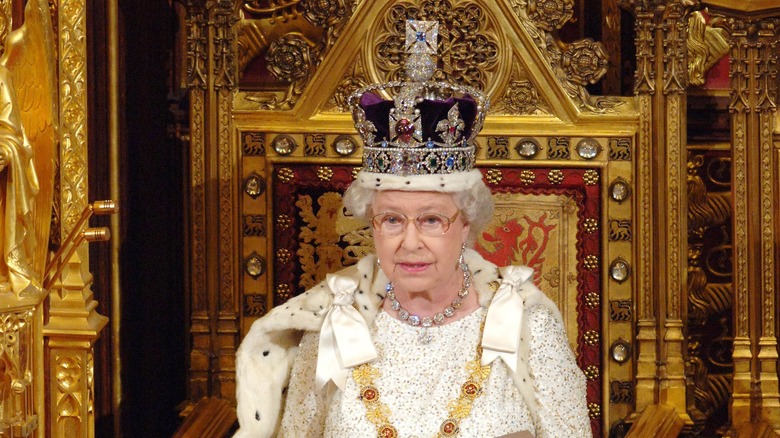 Queen Elizabeth at the Opening of Parliament