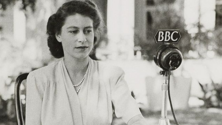 Queen Elizabeth at 21 making a radio address