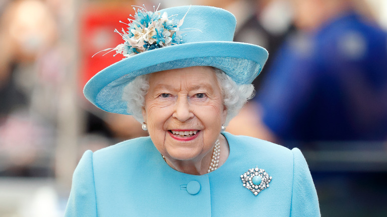 Queen Elizabeth at royal engagement 