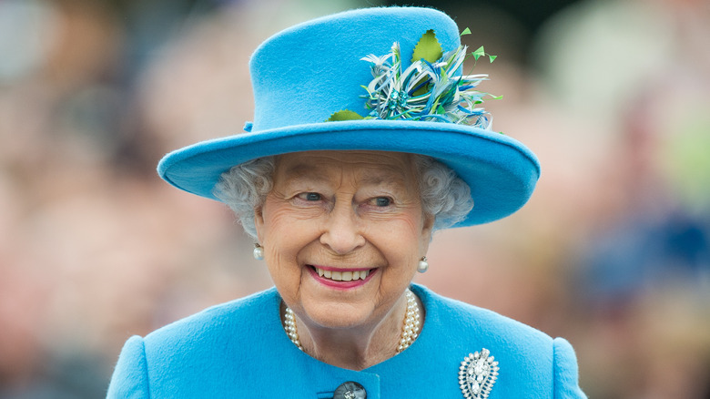 Queen Elizabeth smiling