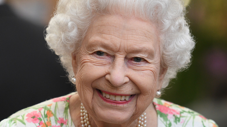 Queen Elizabeth smiling for camera