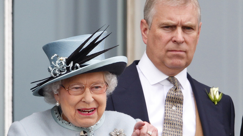 Queen Elizabeth and Prince Andrew