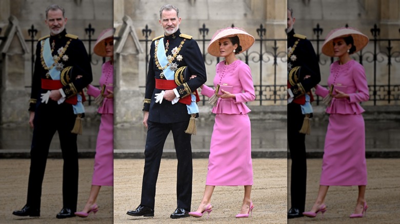 King Felipe & Queen Letizia outside Westminster Abbey