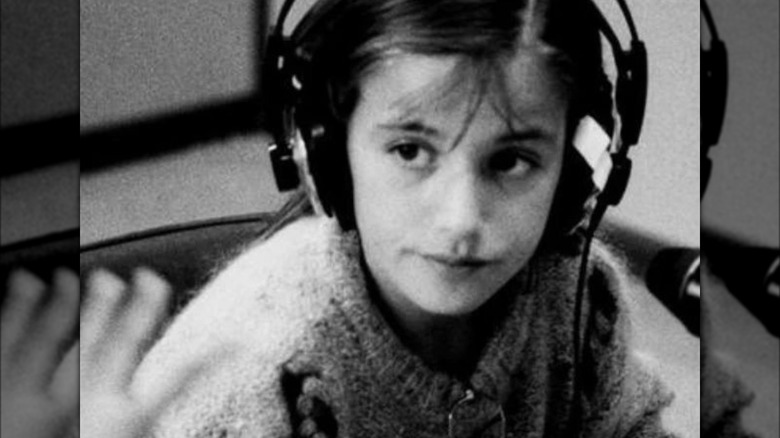 Young Letizia at radio station