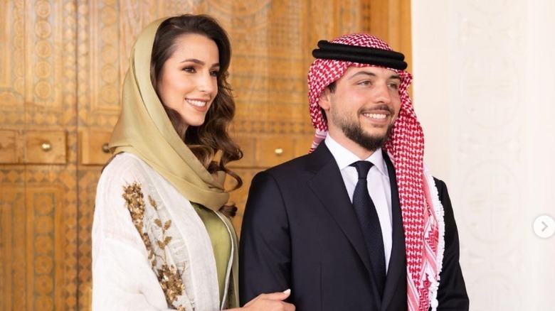 Prince Hussein and his bride-to-be, Rajwa