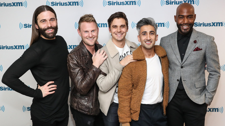 Queer Eye's Fab Five pose on the red carpet together