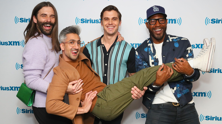 Queer Eye's cast goof around on the red carpet together