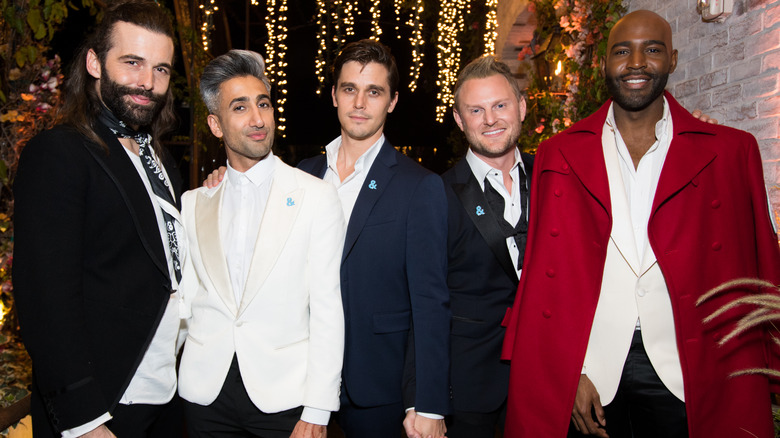 Queer Eye's Fab Five posing on the red carpet together