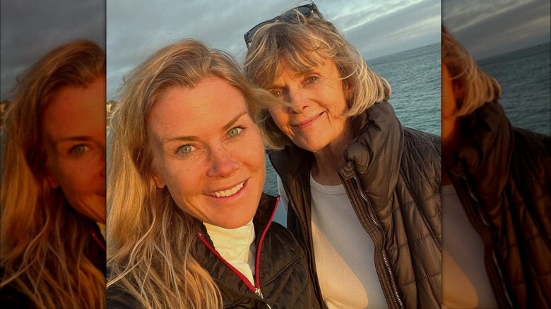 Alison Sweeney and mom in ocean-side selfie