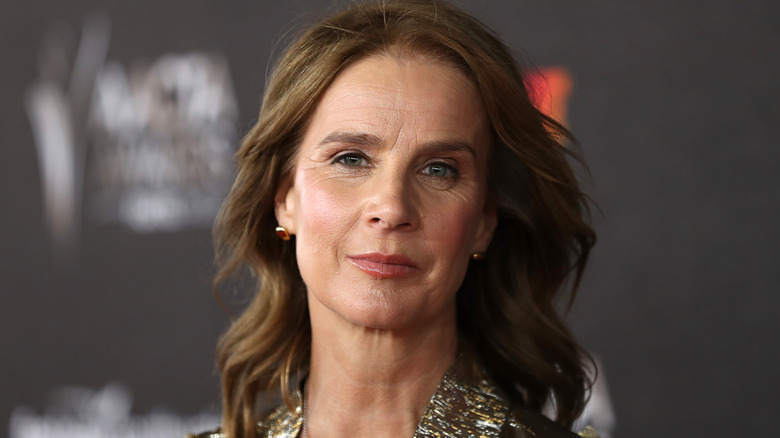 Rachel Griffiths posing in 2021