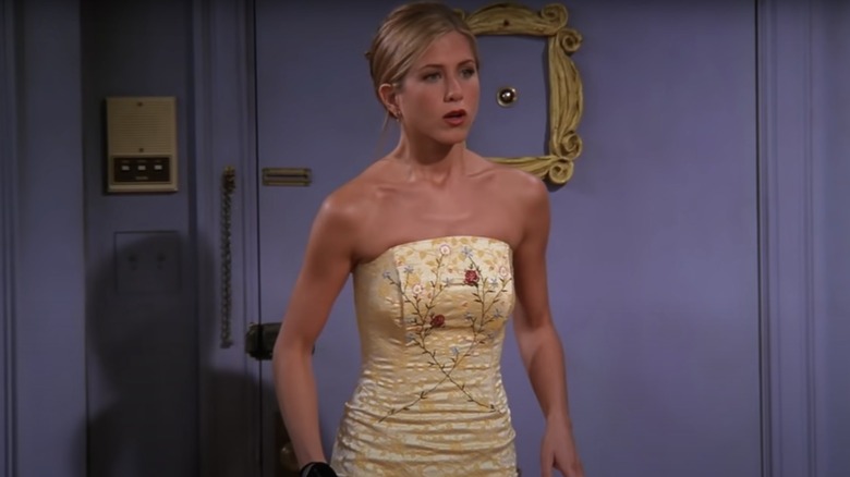 Rachel in a yellow dress in "Friends"
