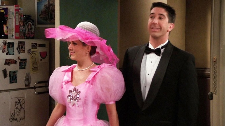Rachel dressed for Barry's wedding in "Friends"
